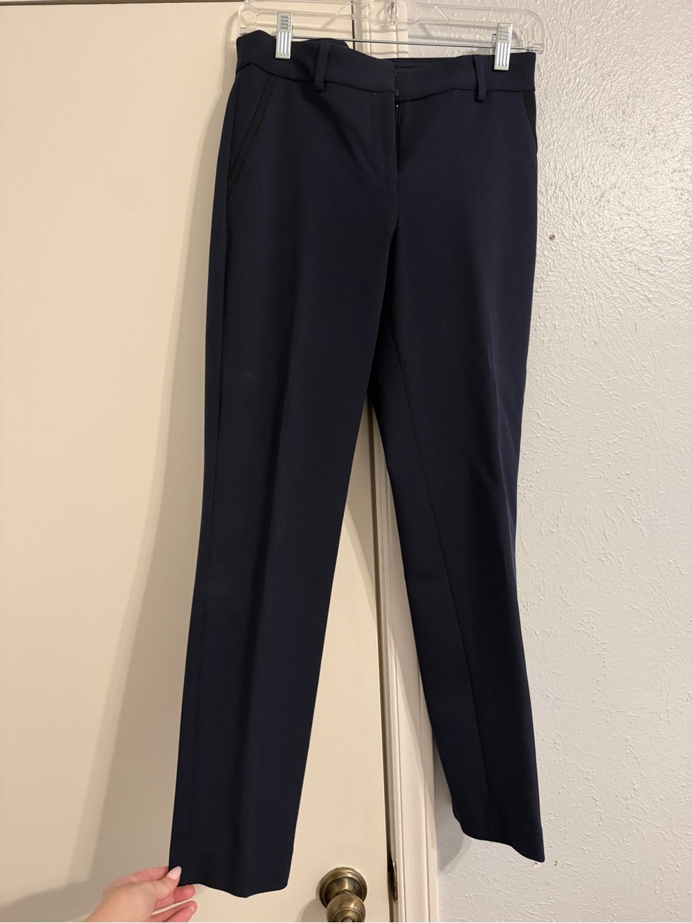 Express Columnist Navy Mid-Rise Ankle Trousers